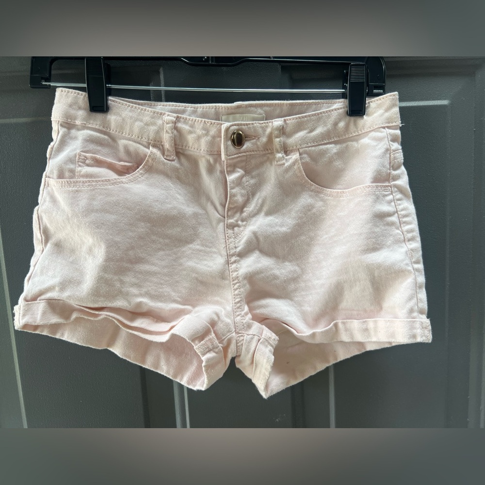 H&M Pink Jean Shorts Mid-Rise Casual
